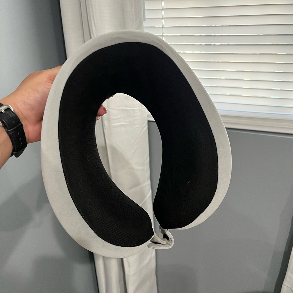 Gray and Black Travel Neck Pillow